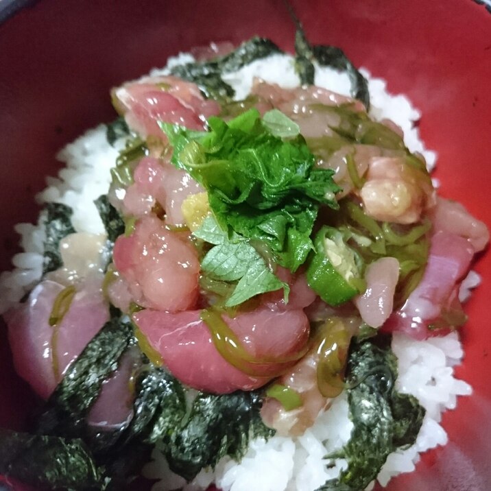 マグロめかぶのっけどん